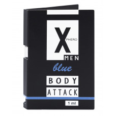Духи с феромонами для мужчин X phero Men Blue Body Attack, 1 ml