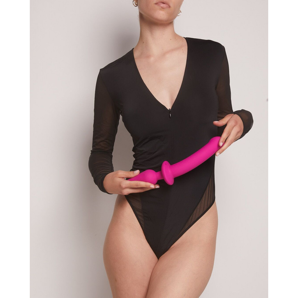 Секс игрушки - Анальная пробка с дилдо Strap-On-Me SWITCH PLUG-IN SEMI-REALISTIC DILDO FUCHSIA - L (мятая упаковка) 2