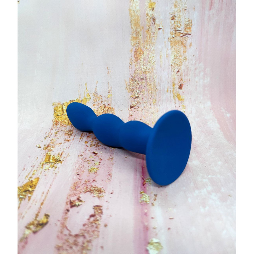 Анальные игрушки - Анальный плаг волна Loveshop Blue 12 см*2.5 см 1