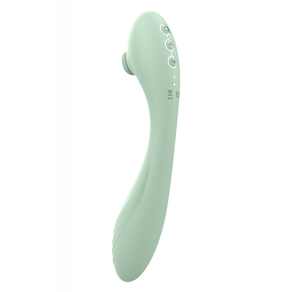 Секс игрушки - Двойной гламурный гибкий вибратор Dream Toys Glam Ultimate Tapping Vibe зеленый 1
