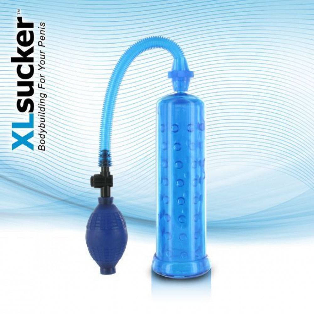 Вакуумная помпа на член - Вакуумная помпа XLsucker Penis Pump Blue для члена длиной до 18см, диаметр до 4см