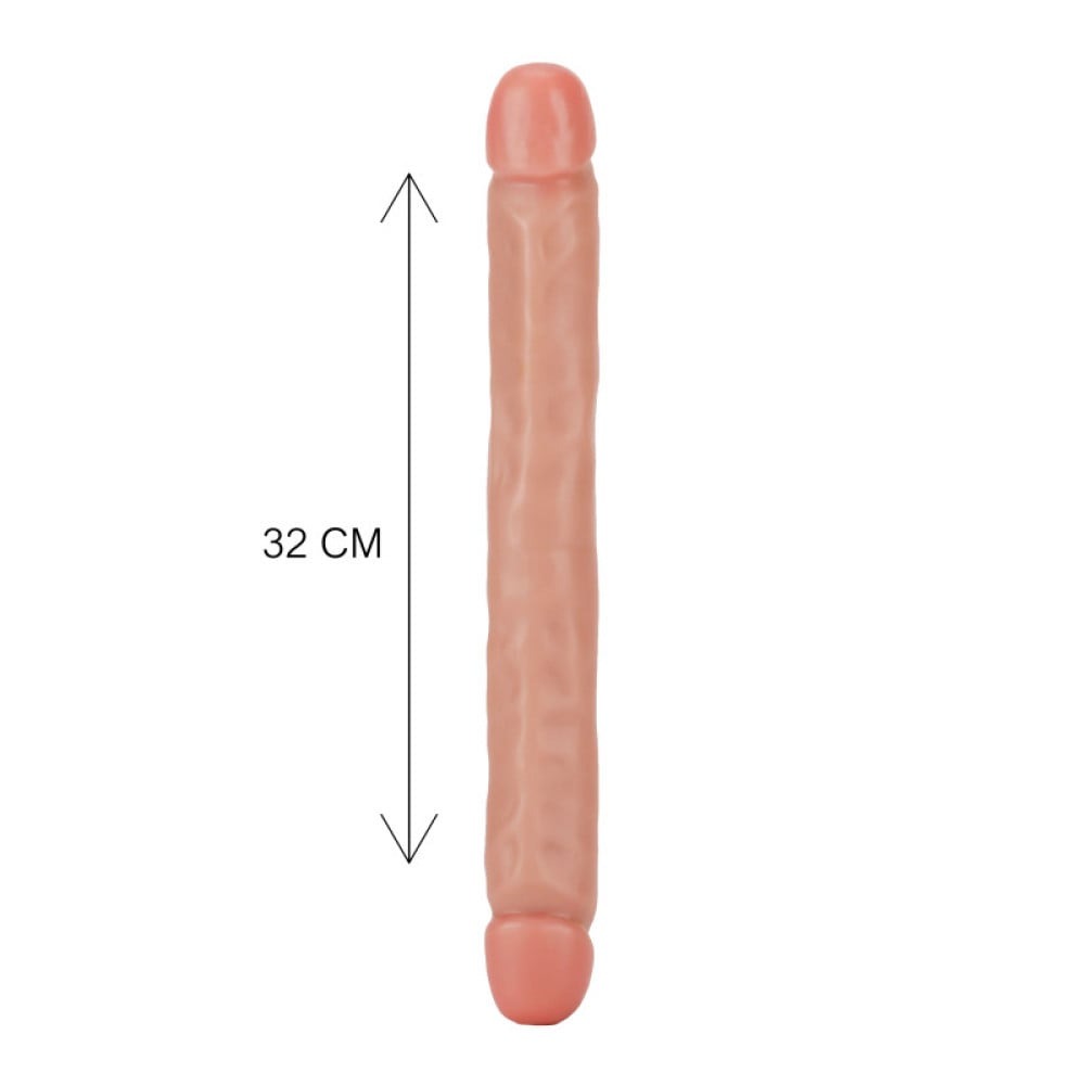 Секс игрушки - Фаллоимитатор двусторонний ToyJoy RealFeel Jr.Double Dong, бежевый 2