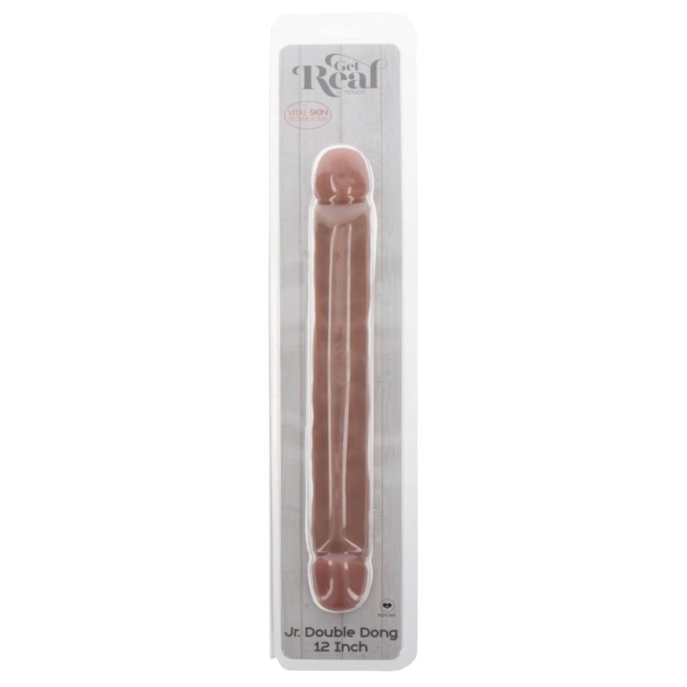 Секс игрушки - Фаллоимитатор двусторонний ToyJoy RealFeel Jr.Double Dong, бежевый 3