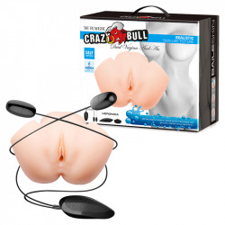 Мастурбатор с двойной вибрацией и двумя входами Crazy Bull - Veronica Dual Vagina and Anal, BM-00900T72ZK