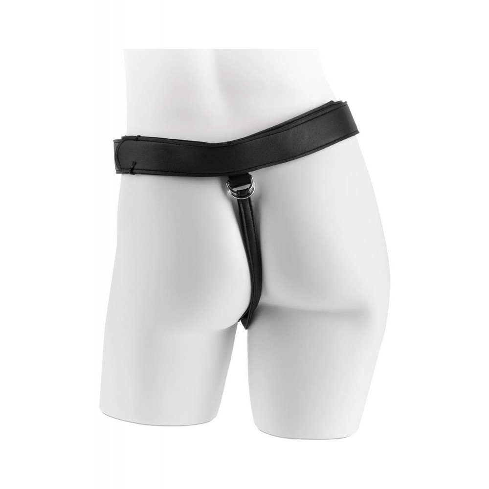 Секс игрушки - Ременная черная сбруя Pipedream King Cock Strap-On Harness с реалистичным фаллоимитатором, 20 см 1