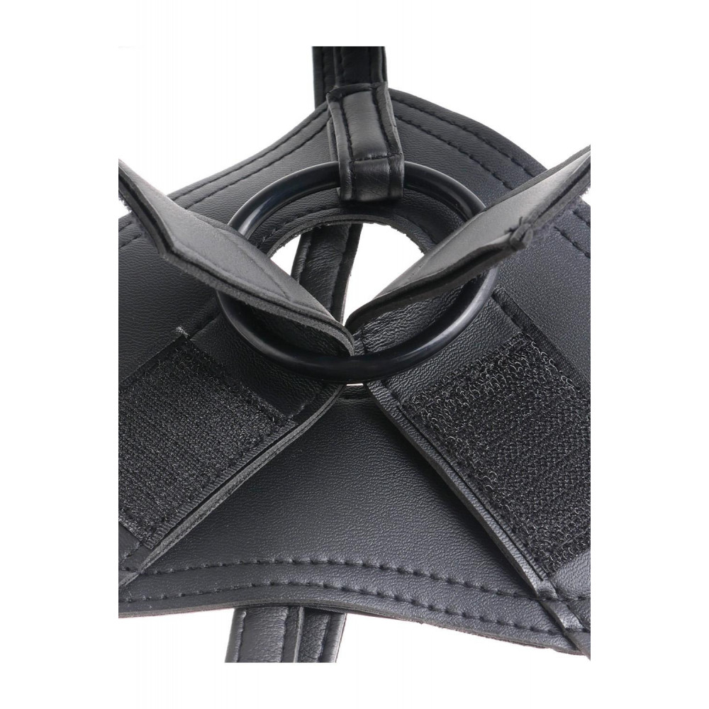Секс игрушки - Ременная черная сбруя Pipedream King Cock Strap-On Harness с реалистичным фаллоимитатором, 20 см 3