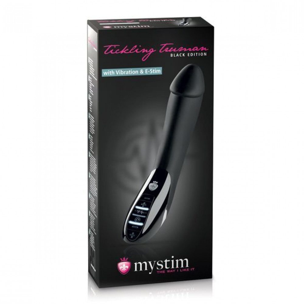 Электростимуляторы - Вибратор с электростимуляцией Mystim Tickling Truman eStim Black, миостимулятор 1