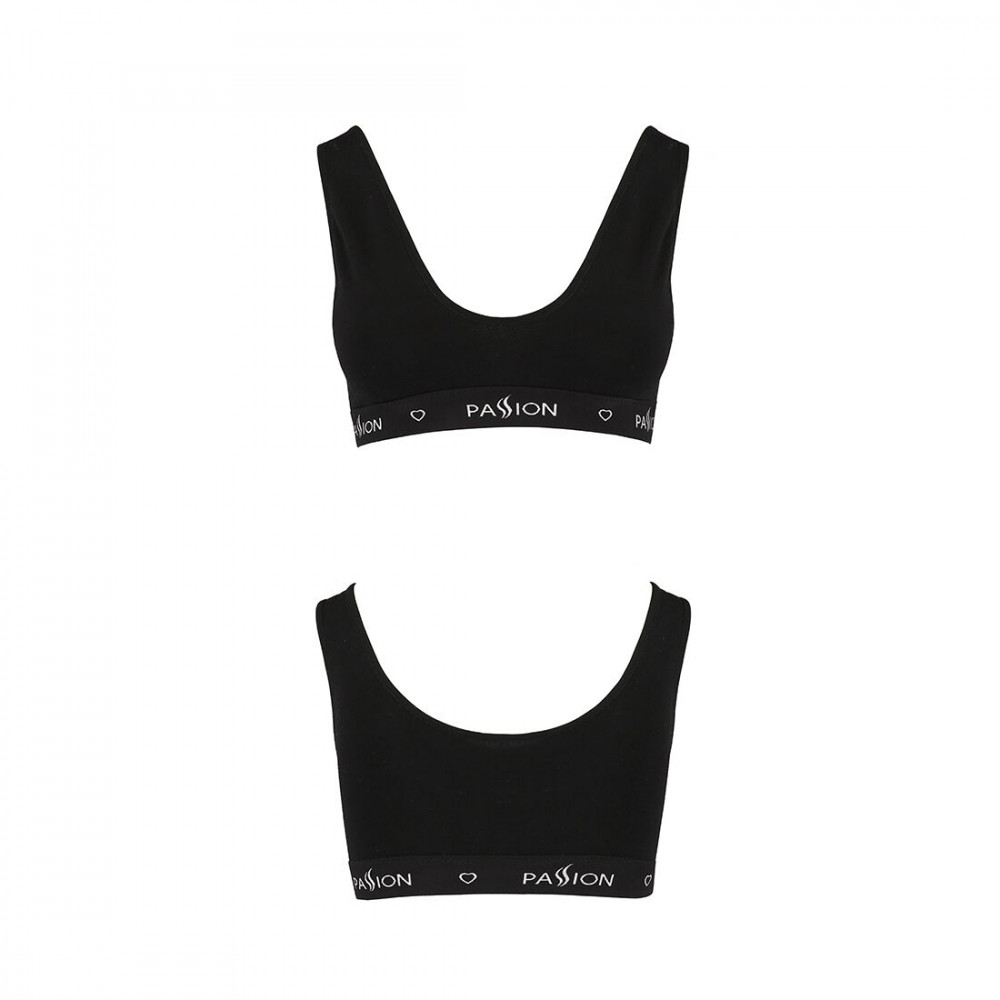 Эротические комплекты - Спортивный топ с широкой резинкой Passion PS004 TOP black, size S 3
