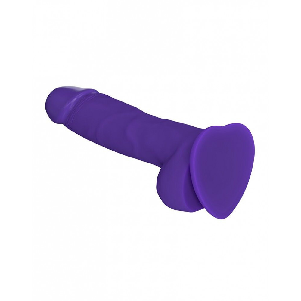 Фаллоимитаторы на присоске, двойные - Реалистичный фаллоимитатор Strap-On-Me SOFT REALISTIC DILDO Violet - Size XL 2