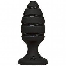 Анальный плаг со спиральным каналом Doc Johnson Platinum Premium Silicone - The Blast - Black