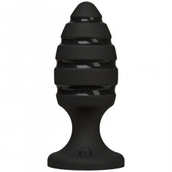 Анальный плаг со спиральным каналом Doc Johnson Platinum Premium Silicone - The Blast - Black