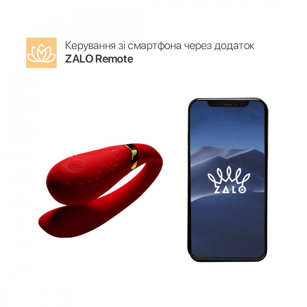 Вибраторы для пар - Смартвибратор для пар Zalo — Fanfan set Bright Red, пульт ДУ 9