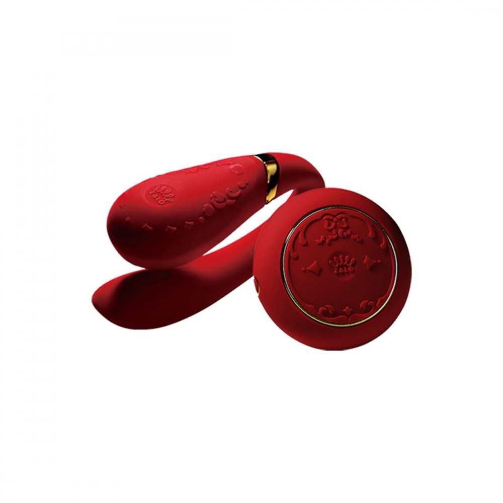 Вибраторы для пар - Смартвибратор для пар Zalo — Fanfan set Bright Red, пульт ДУ