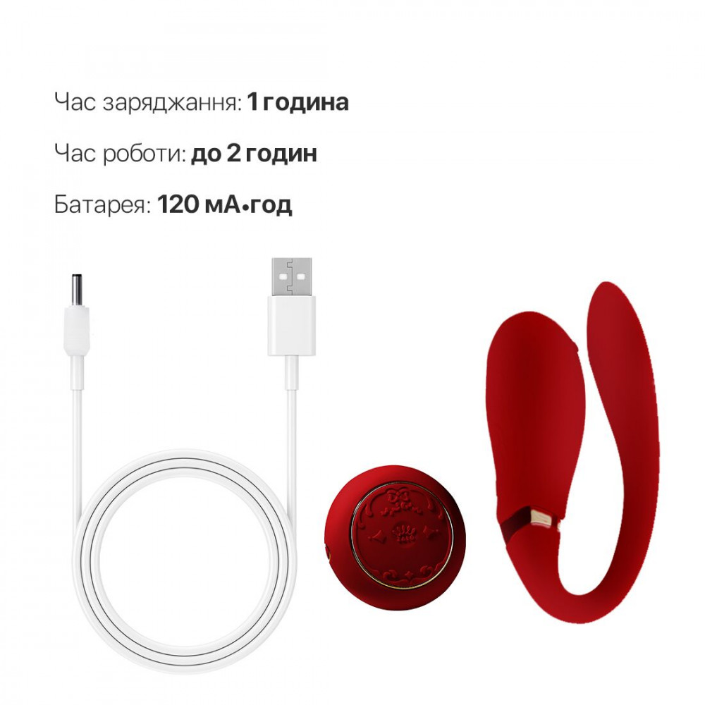 Вибраторы для пар - Смартвибратор для пар Zalo — Fanfan set Bright Red, пульт ДУ 4