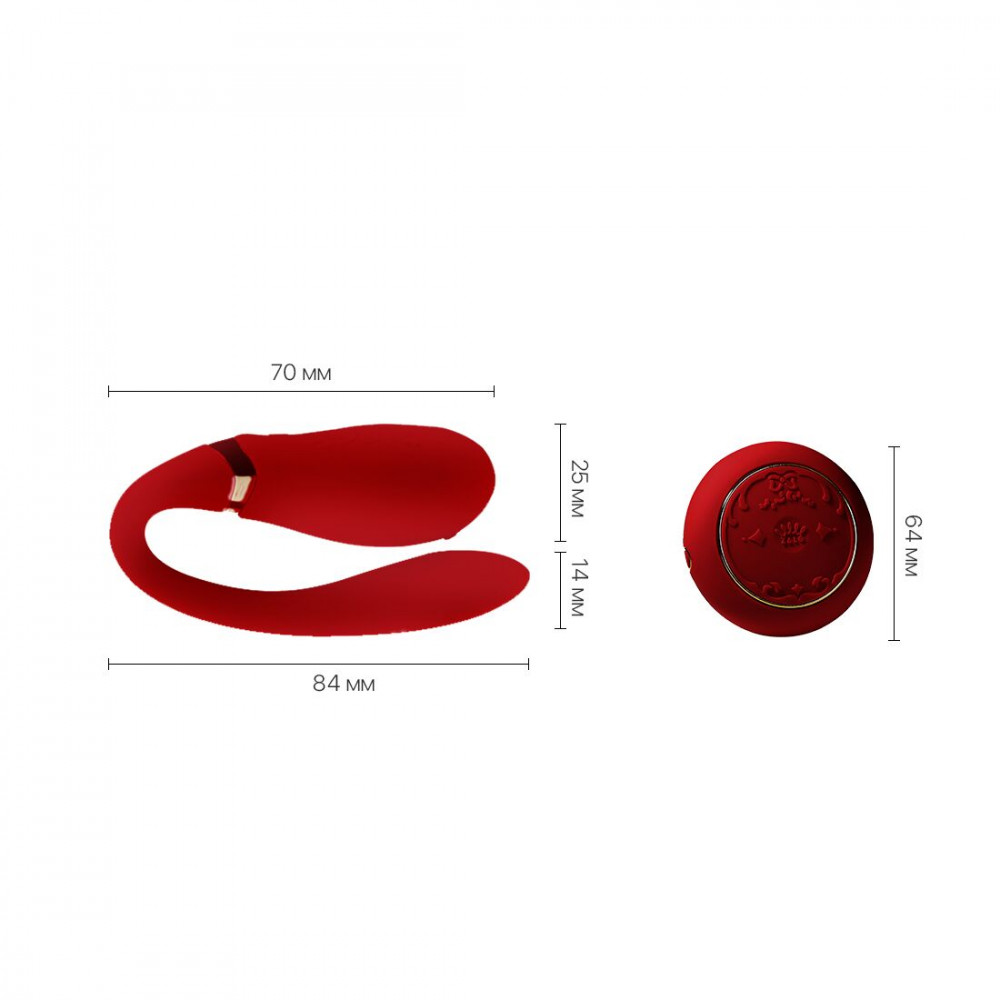 Вибраторы для пар - Смартвибратор для пар Zalo — Fanfan set Bright Red, пульт ДУ 8
