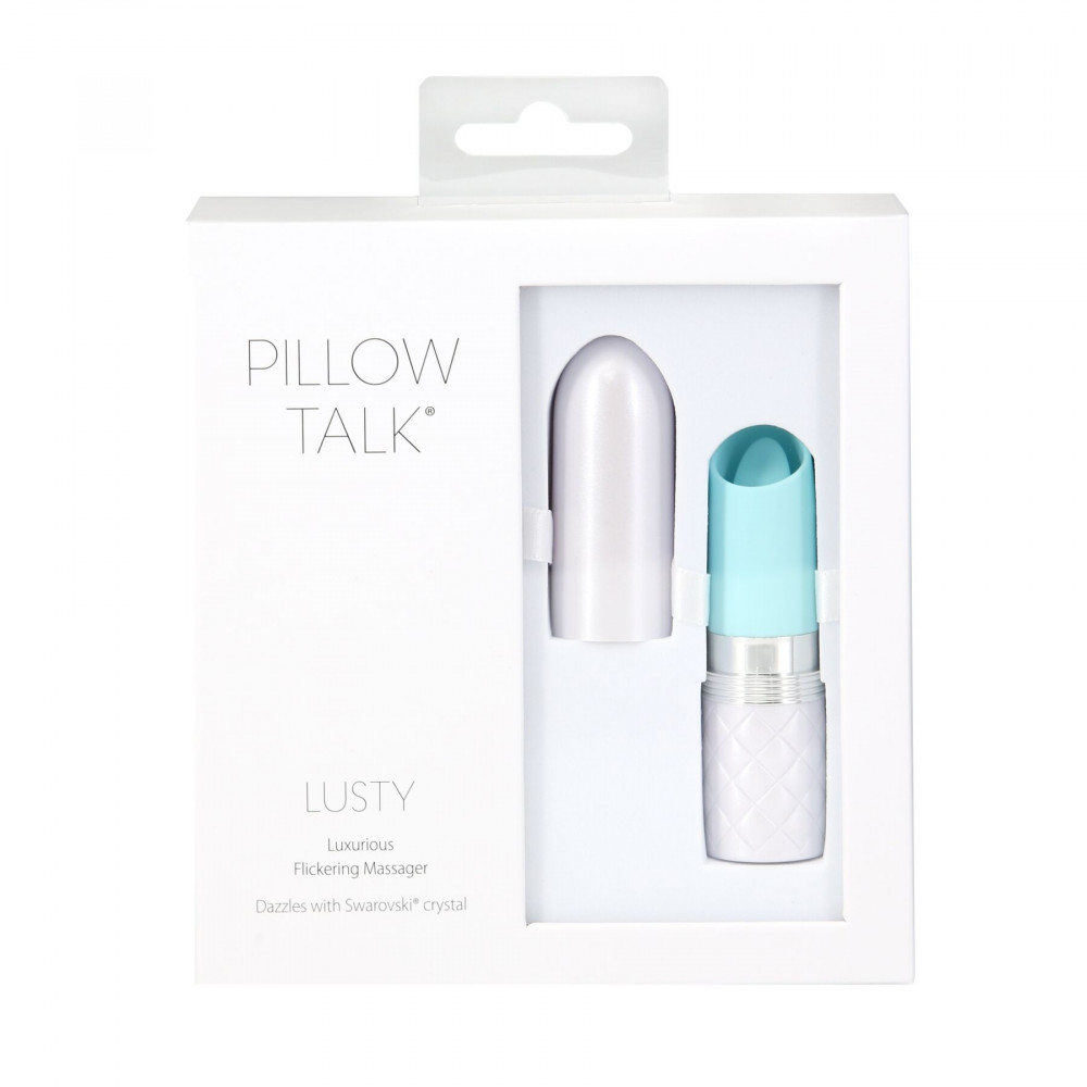 Клиторальный вибратор - Вибратор Pillow Talk Lusty Luxurious Flickering Massager - Teal 2