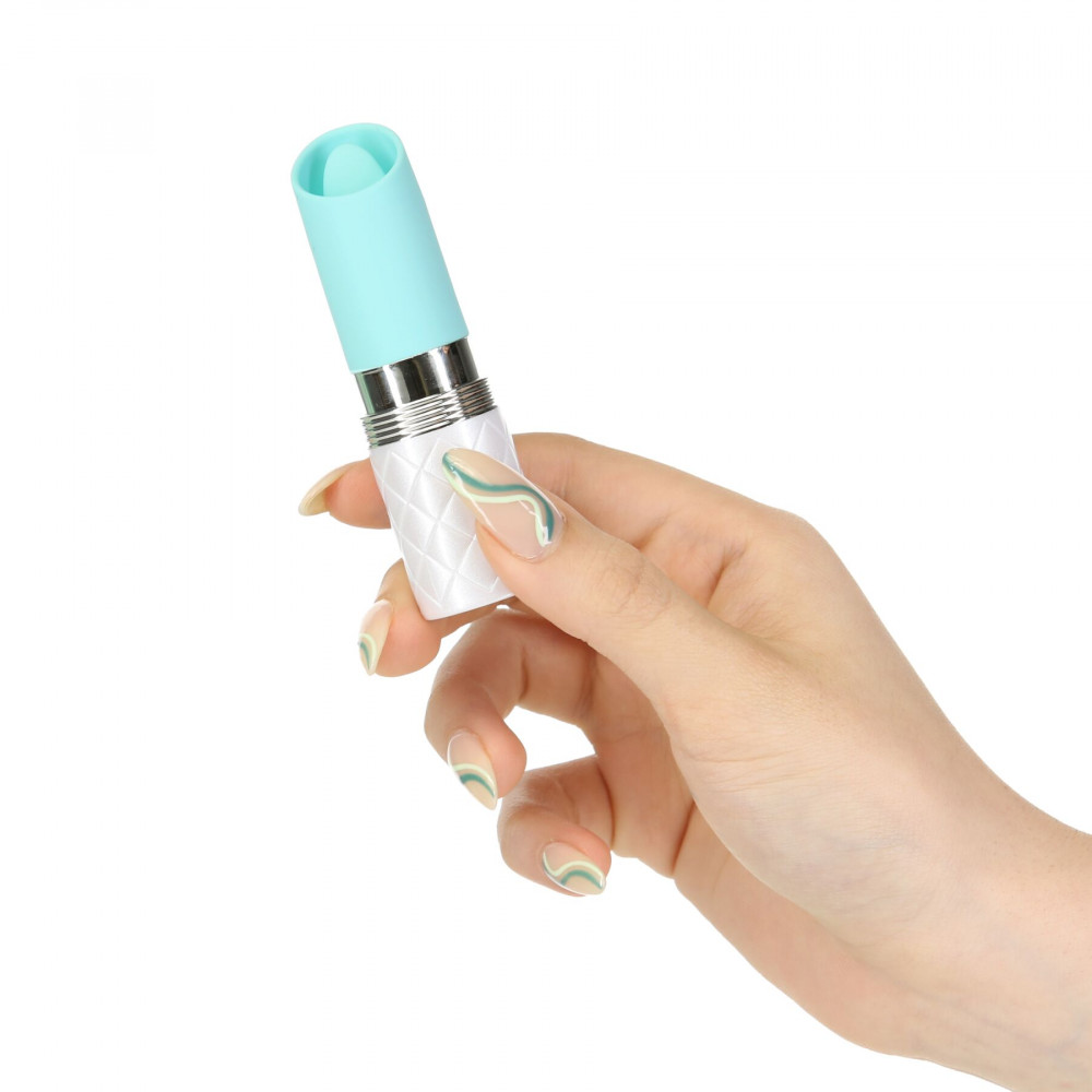 Клиторальный вибратор - Вибратор Pillow Talk Lusty Luxurious Flickering Massager - Teal 3
