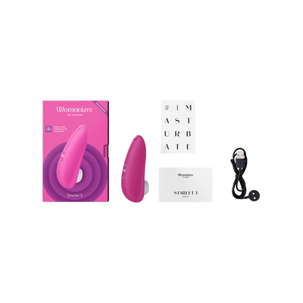 Вибраторы вакуумные - Вакуумный клиторальный стимулятор Womanizer Starlet 3 PINK	 4