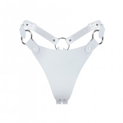 Трусики из натуральной кожи Feral Feelings - String Bikini White