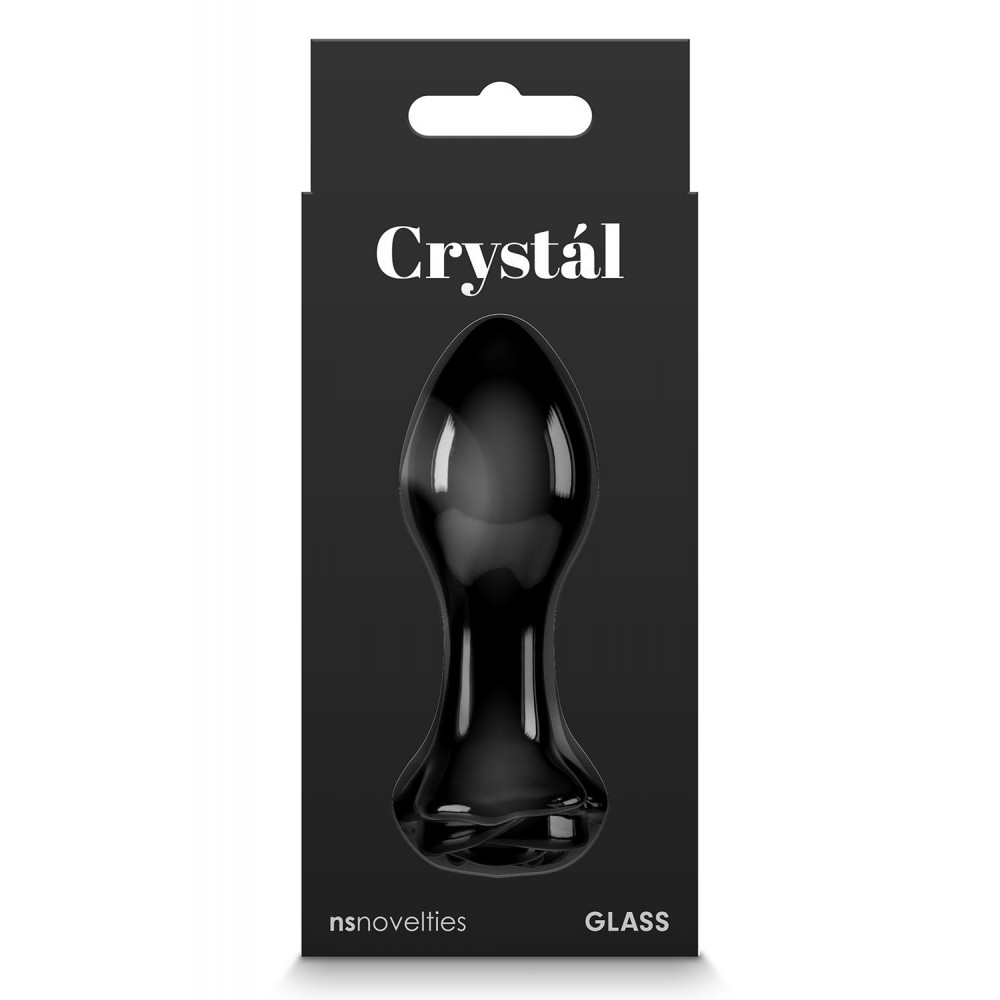 Анальная пробка - Стеклянная пробка NS Novelties CRYSTAL ROSE BLACK 1