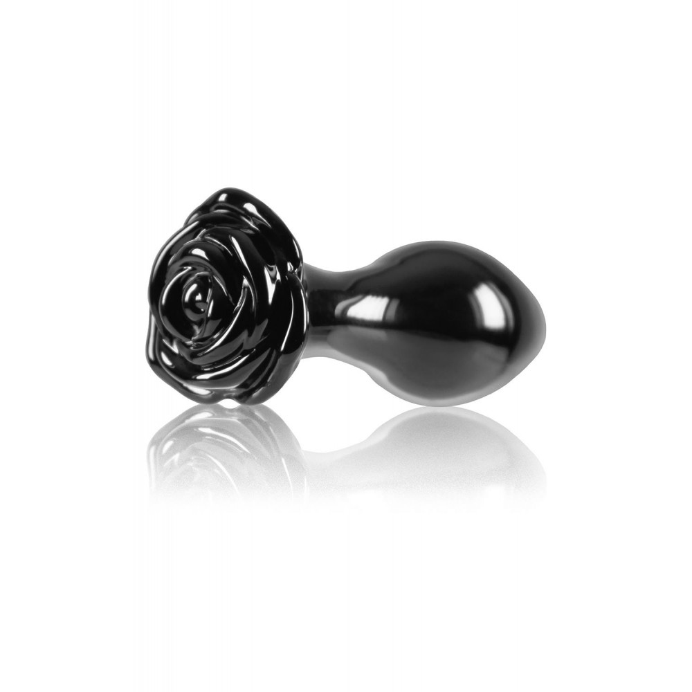 Анальная пробка - Стеклянная пробка NS Novelties CRYSTAL ROSE BLACK 2