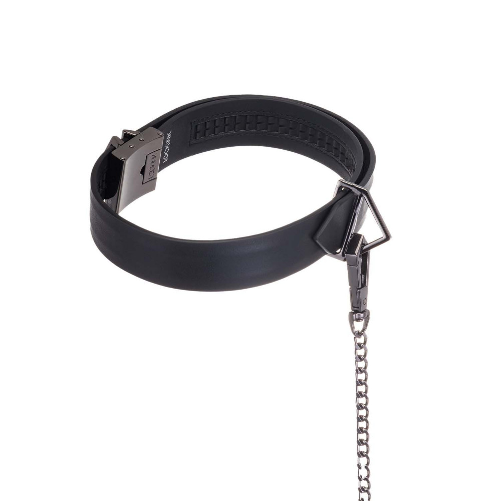 Ошейники, поводки - Поводок LOCKINK Tied Collar with Leash Set - Black 2
