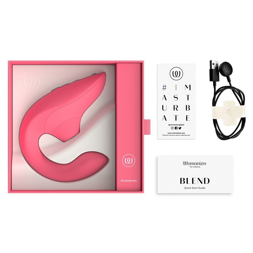 Вибраторы вакуумные - Вакуумный клиторальный стимулятор Womanizer Blend Vibrant Rose 5
