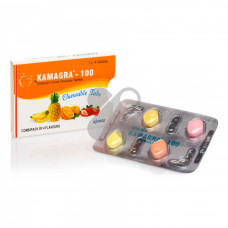 Таблетки для потенции Kamagra 100 Chewable Tabs за 1 упаковку (4 табл)