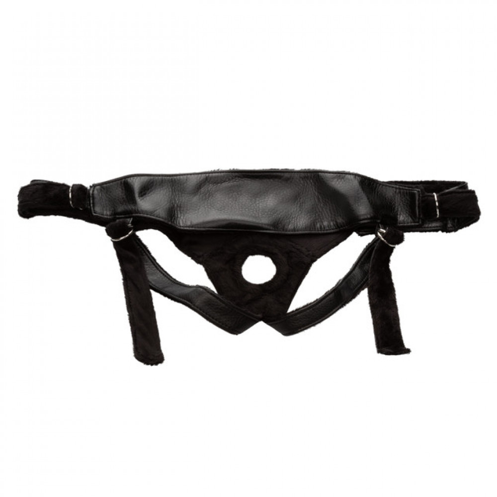 Секс игрушки - Трусики для страпона Universal Love Rider Platinum Harness, кожзам, черные 1