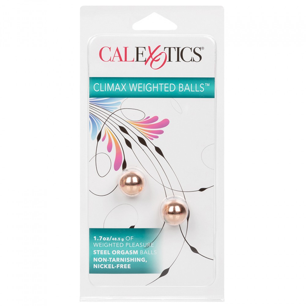 Вагинальные шарики - Вагинальные шарики CalExotics Climax Weighted Kegel Balls Nickel-Free - Rose Gold 1