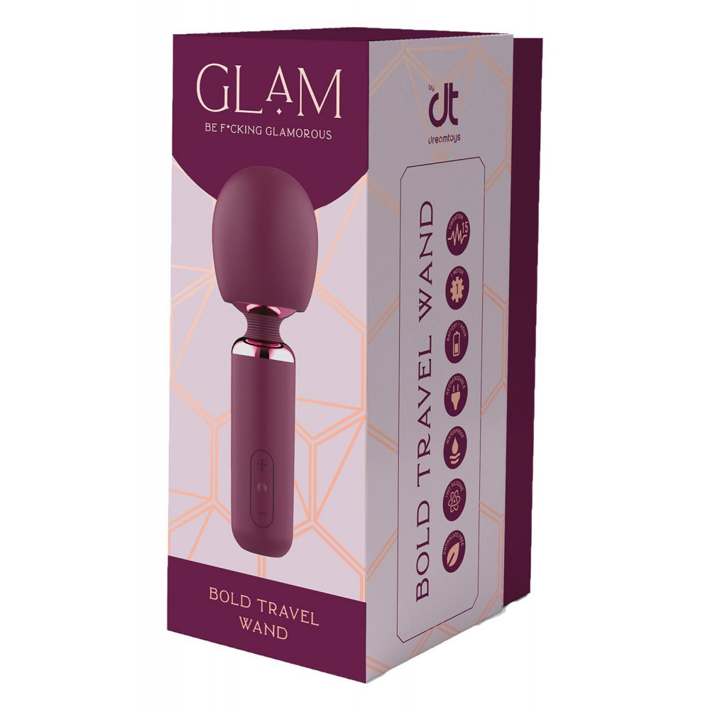 Секс игрушки - Вибратор микрофон Deam Toys Glam Bold Travel Wand, фиолетовый 4