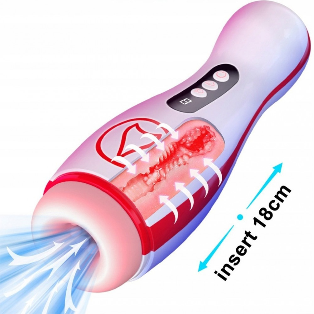 Мастурбаторы вагины - Автоматический интерактивный мастурбатор FOX - Vibrating Masturbation Cup , 7 Suction Power, 7 Vibration Setting, BS6300069 6