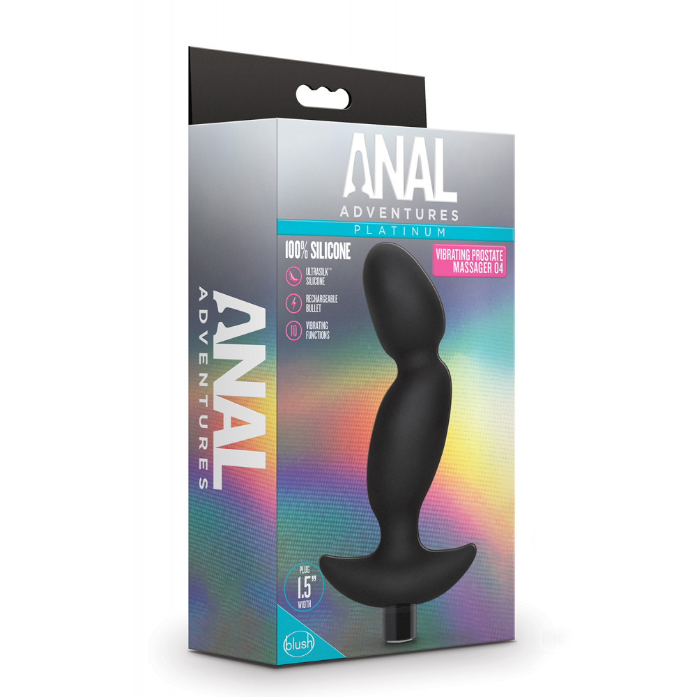 Массажер простаты - Массажер простаты Blush Anal Adventures Platinum 04 Silicone Vibrating Prost 3