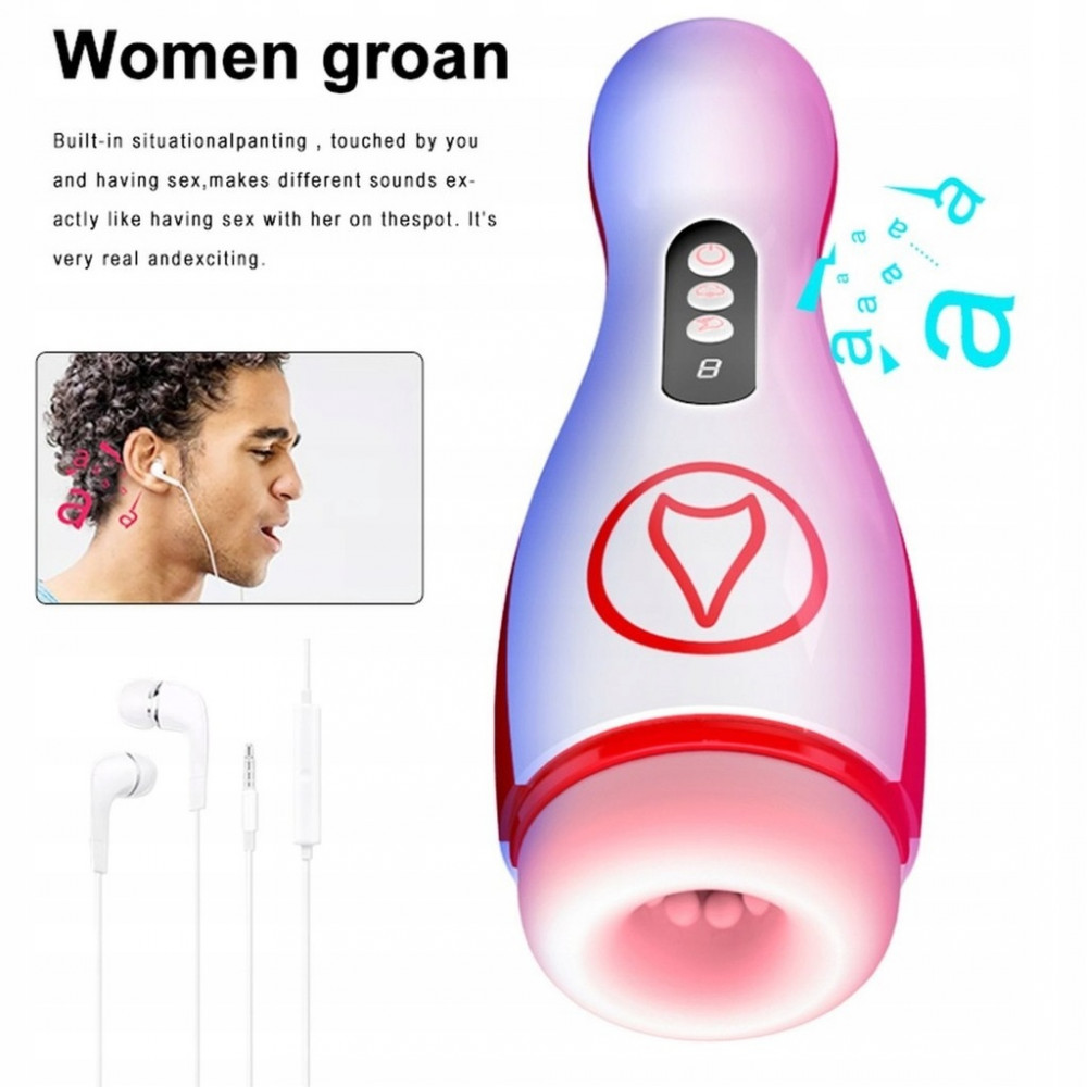 Мастурбаторы вагины - Автоматический интерактивный мастурбатор FOX - Vibrating Masturbation Cup , 7 Suction Power, 7 Vibration Setting, BS6300069 3