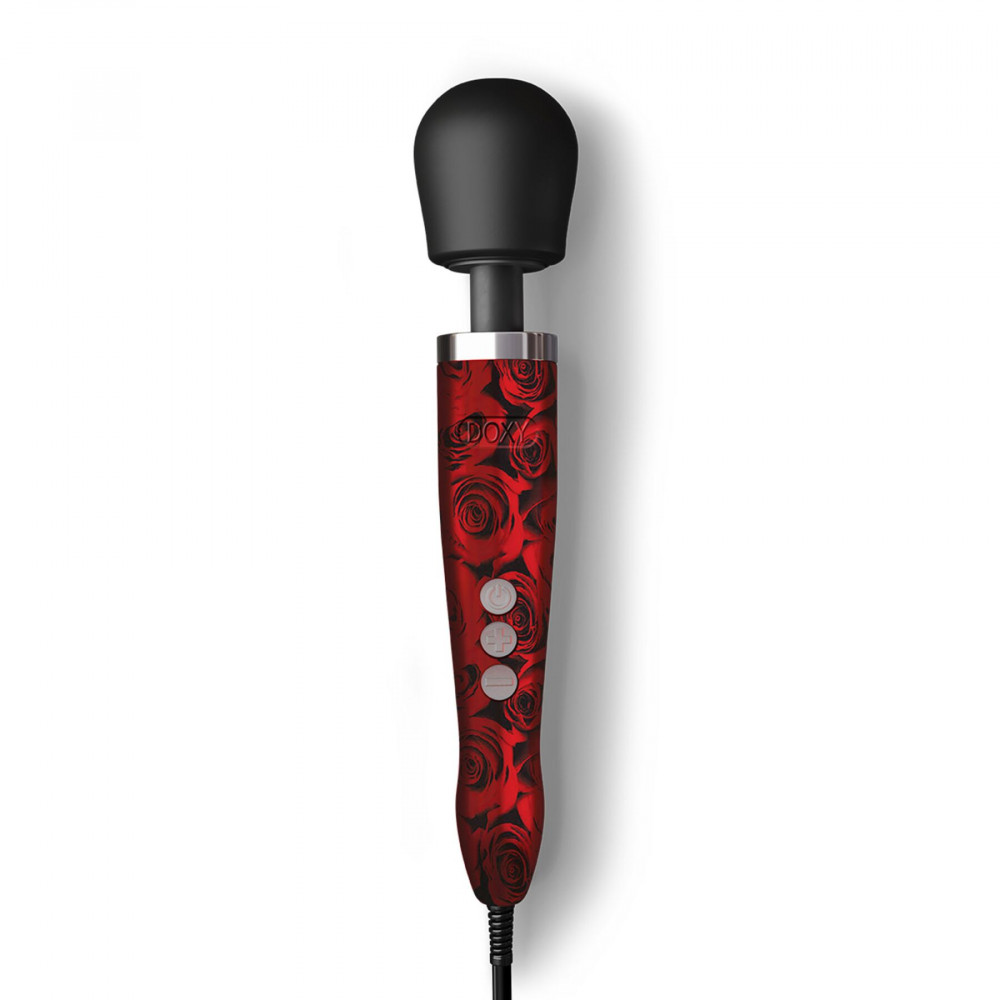 Вибромассажеры - Вибромассажер DOXY Die Cast ROSE PATTERN, очень мощный, питание 220В, металлический корпус 3