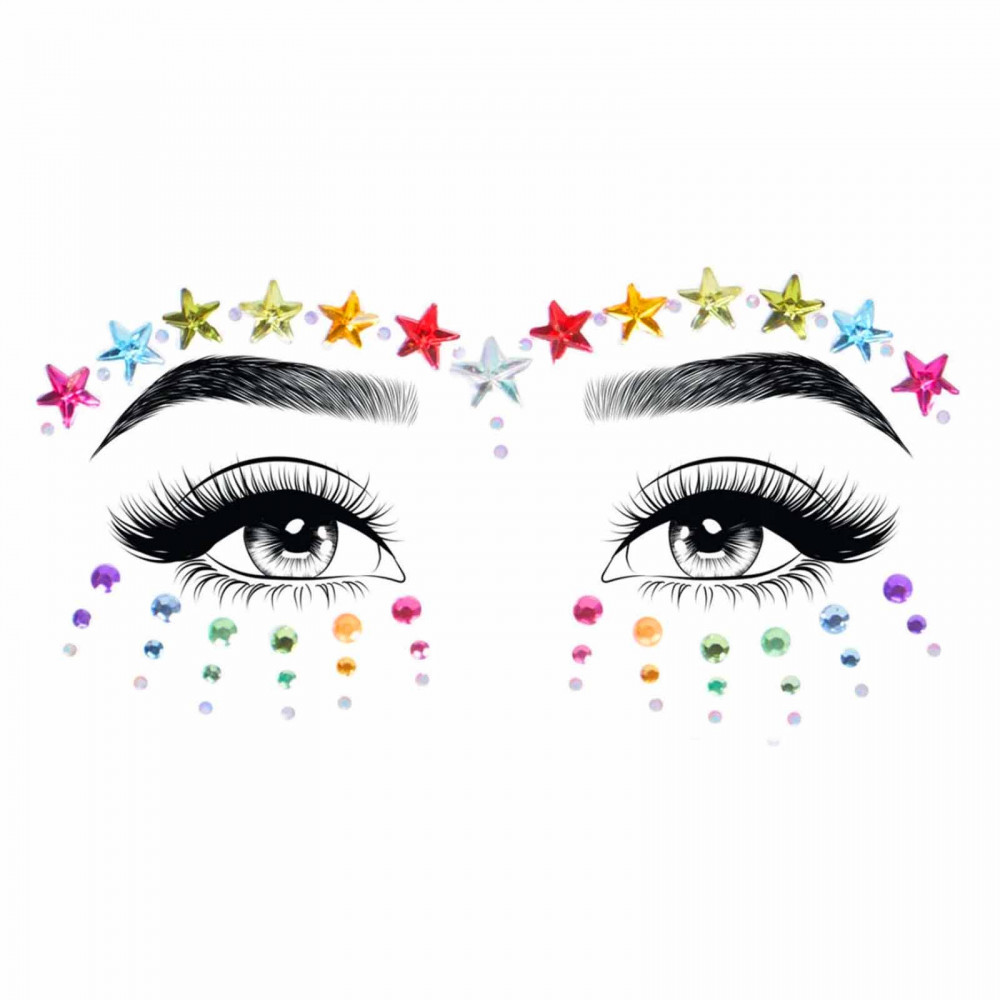 Эротическое белье - Алмазная наклейка Leg Avenue Jovi face jewels sticker O/S 1