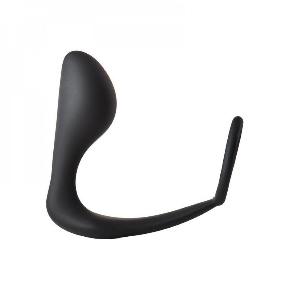 Секс игрушки - Анальная пробка с эррекционным кольцом FANTASSTIC ANAL PLUG WITH COCKRING BLACK 2