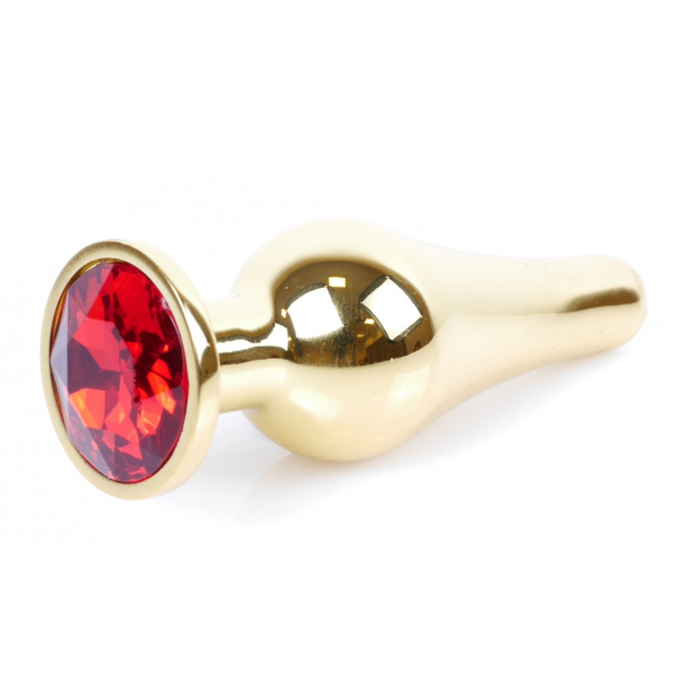Анальные игрушки - Анальная пробка Boss Series - Jewellery Gold BUTT PLUG Red, BS6400064 7