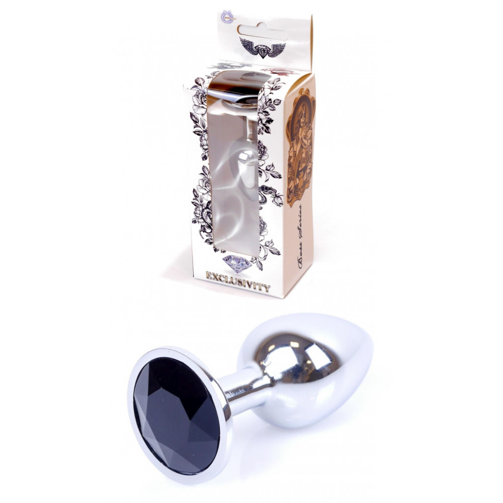 Анальные игрушки - Анальная пробка Boss Series - Jewellery Silver PLUG Black S, BS6400013