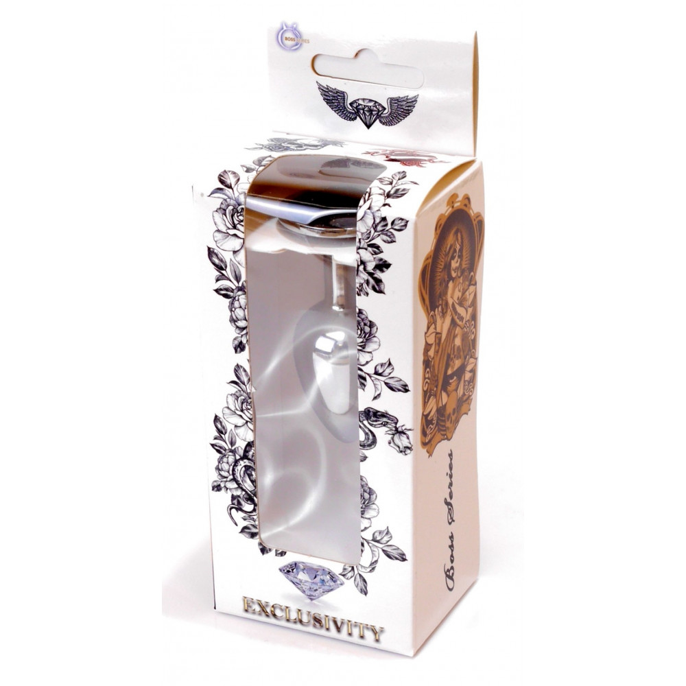 Анальные игрушки - Анальная пробка Boss Series - Jewellery Silver PLUG Black S, BS6400013 2
