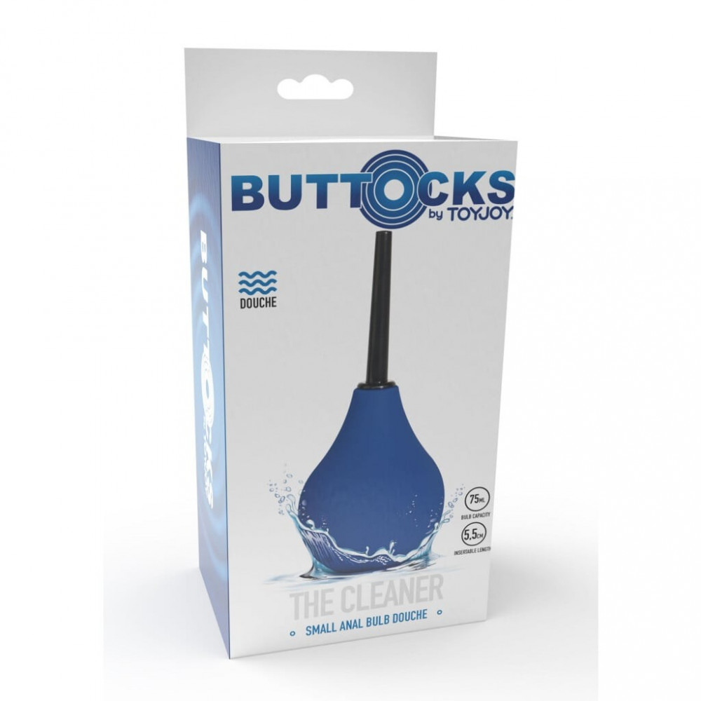 Секс игрушки - Анальный душ очищающий ToyJoy Buttocks синий, 75 мл 4