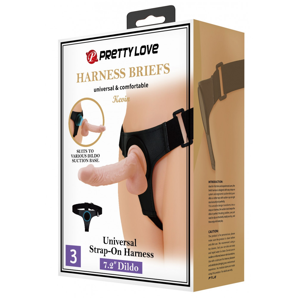 Страпон - Страпон женский Pretty Love - HARNESS BRIEFS Kevin, BW-022091NR 1