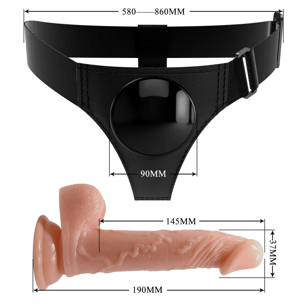 Страпон - Страпон женский Pretty Love - HARNESS BRIEFS Kevin, BW-022091NR 4