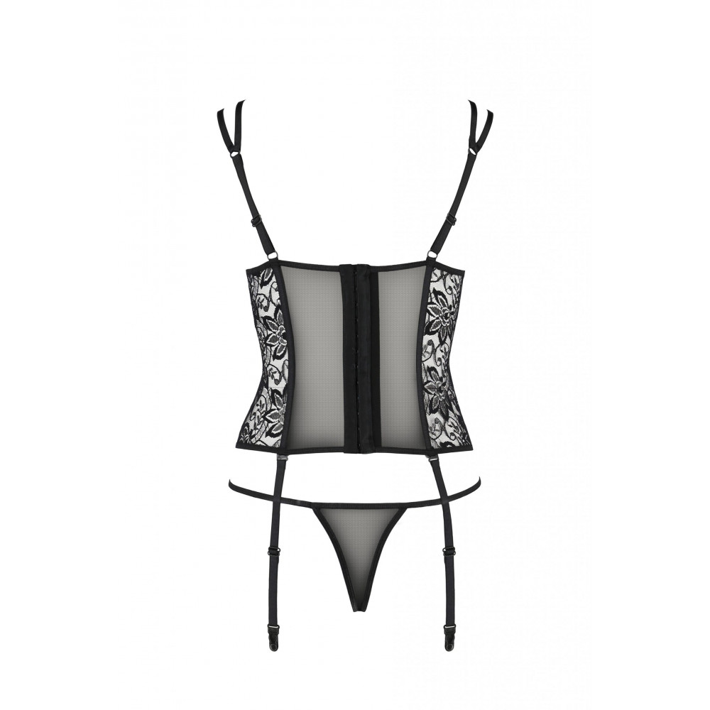 Эротическое белье - Корсет LETICIA CORSET black S/M - Passion 1