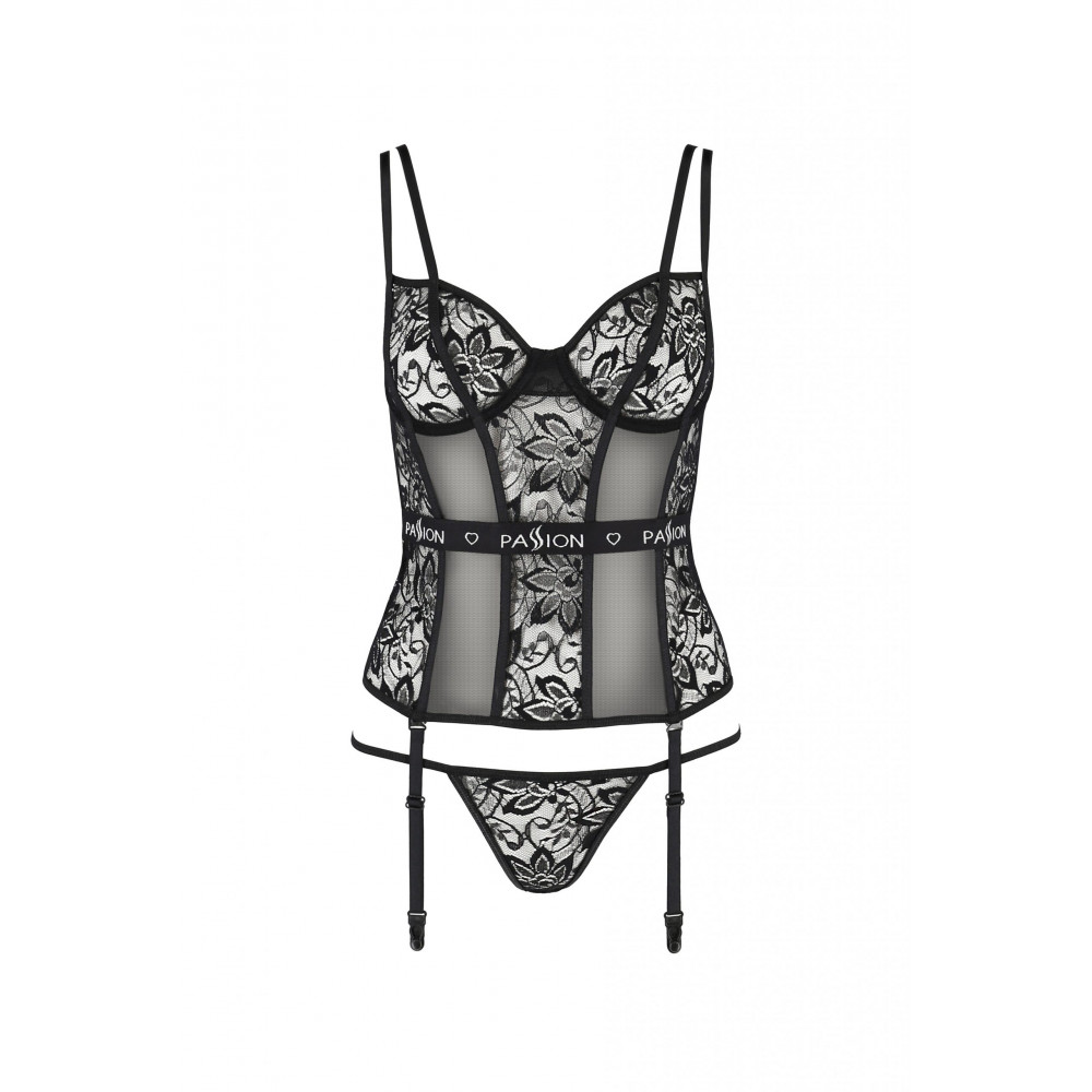 Эротическое белье - Корсет LETICIA CORSET black S/M - Passion 2