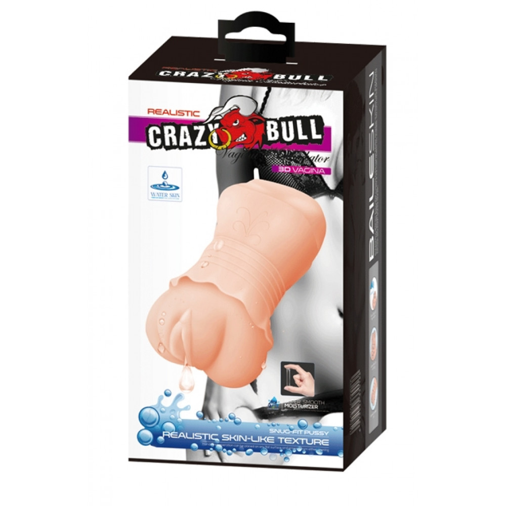 Мастурбаторы вагины - Мастурбатор вагина CRAZY BULL- Realistic 3D VAGINA Water lubricant, BM-009202K 1