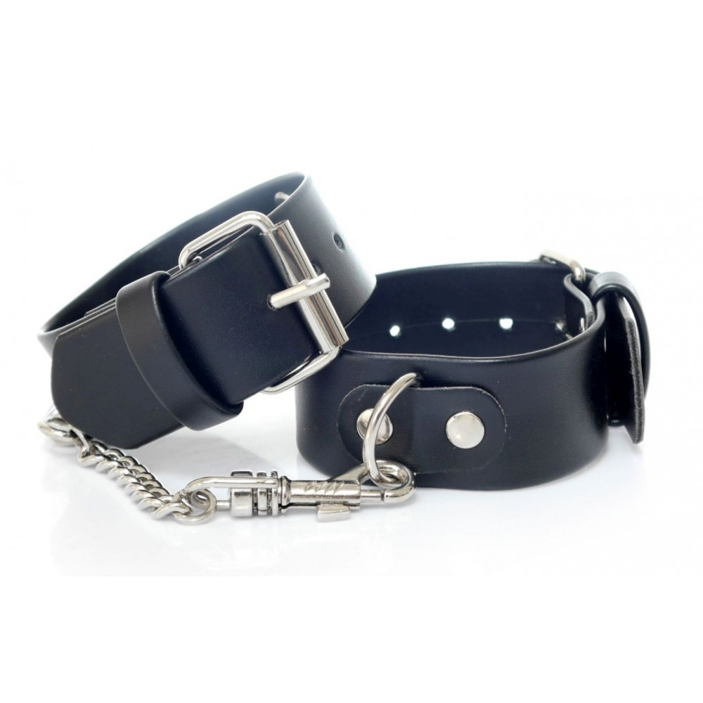 Электростимуляторы - Наручники из искуственной кожи Fetish Boss Series - Handcuffs with studs, BS3300093