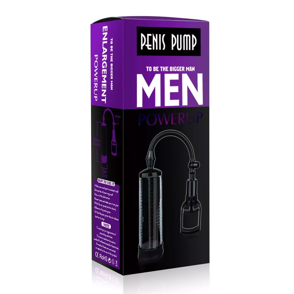 Вакуумная помпа на член - Вакуумная помпа с ручным насосом Men Powerup Black 4