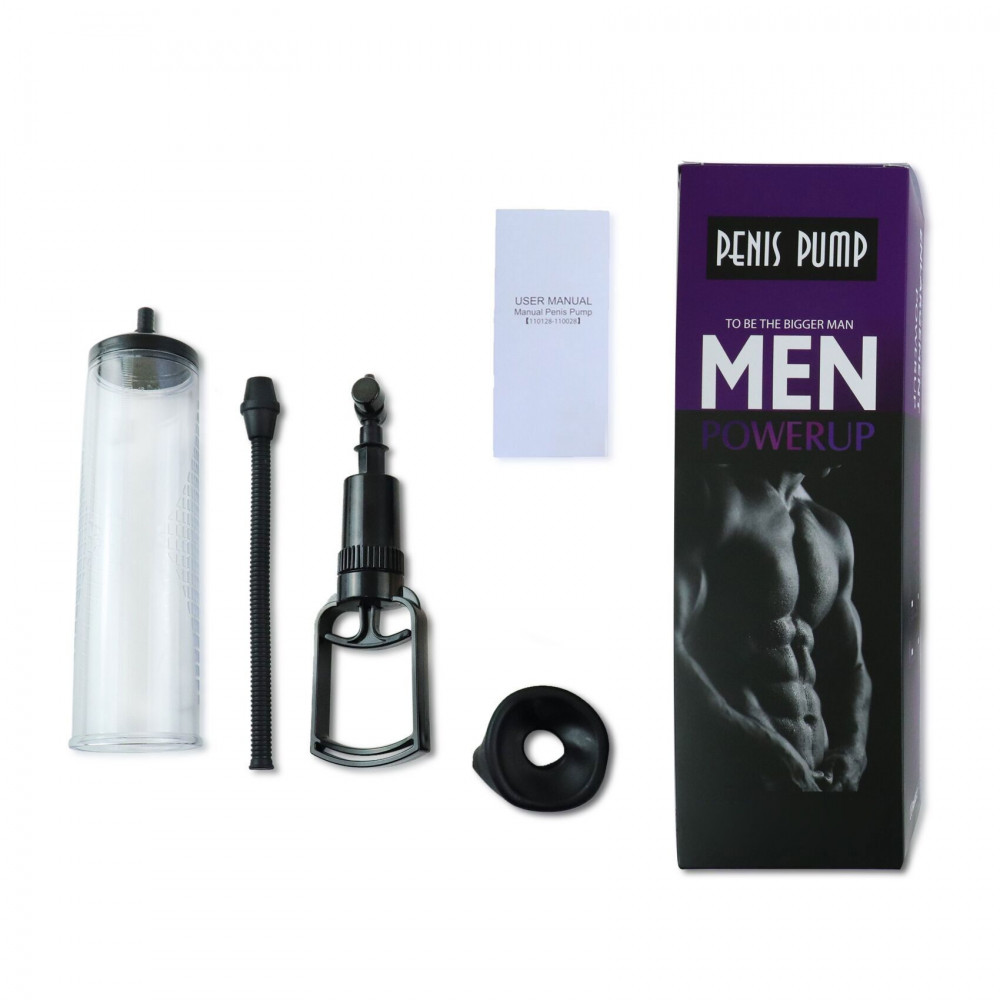 Вакуумная помпа на член - Вакуумная помпа с ручным насосом Men Powerup Black 2