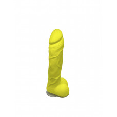 Крафтовое мыло-член с присоской Чистый Кайф Yellow size L, натуральное